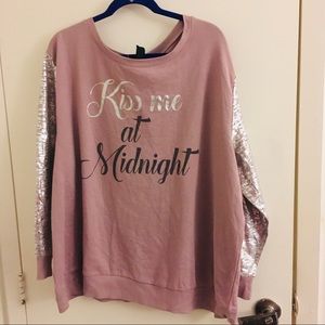 [NWT] Kiss Me at Midnight sparkly sweatshirt